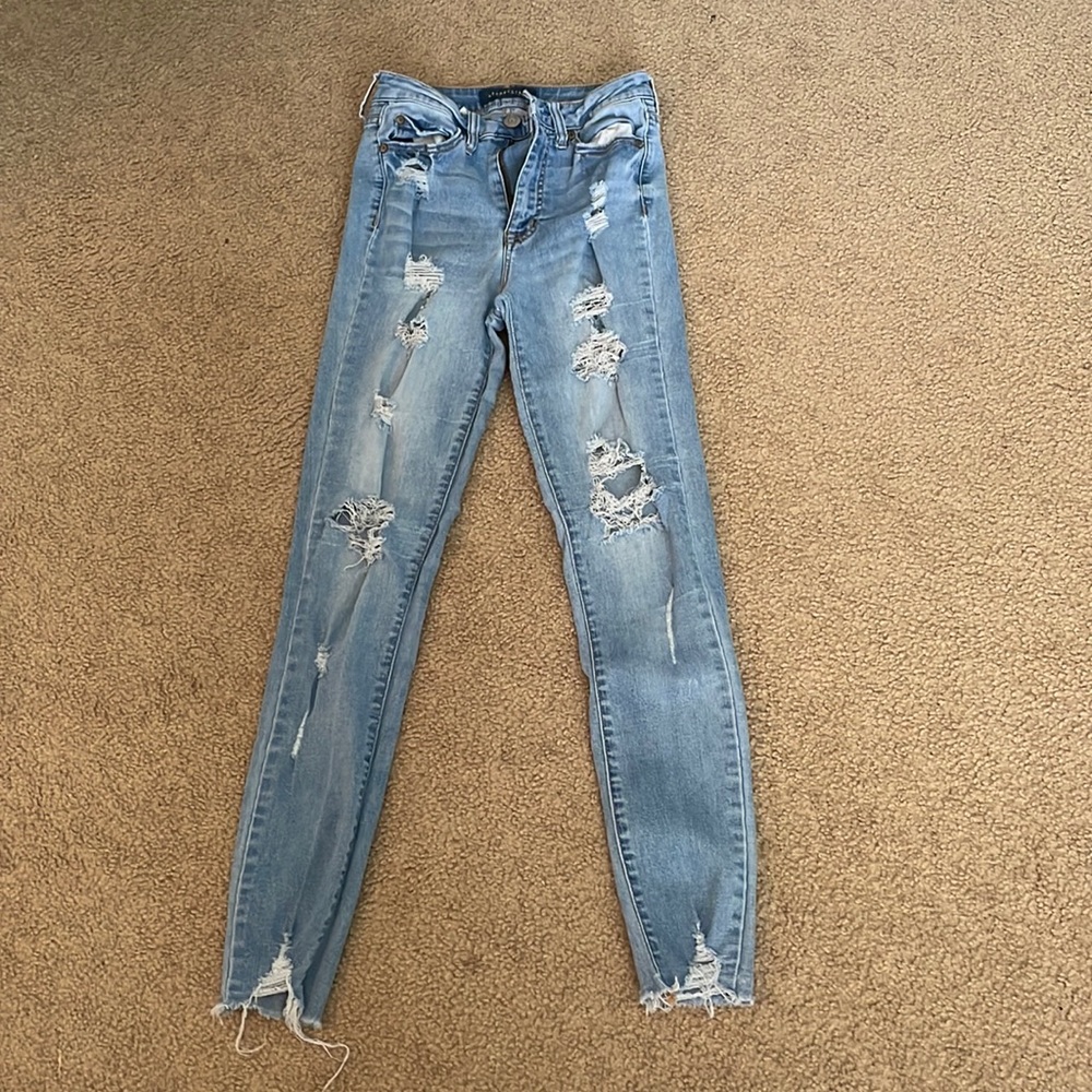 2 aeropostale distressed jeans